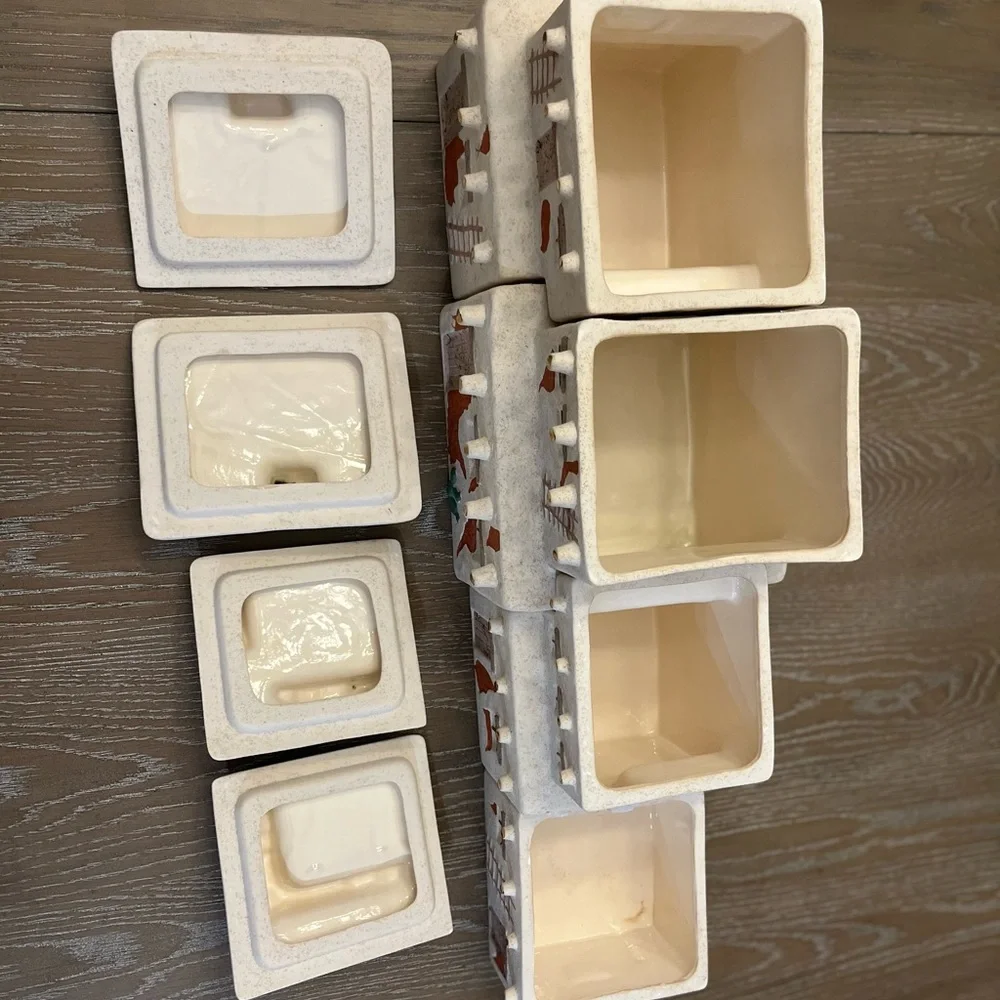 Southwestern Adobe village houses canister set/cookie jar Native American Pueblo - Picture 8 of 9